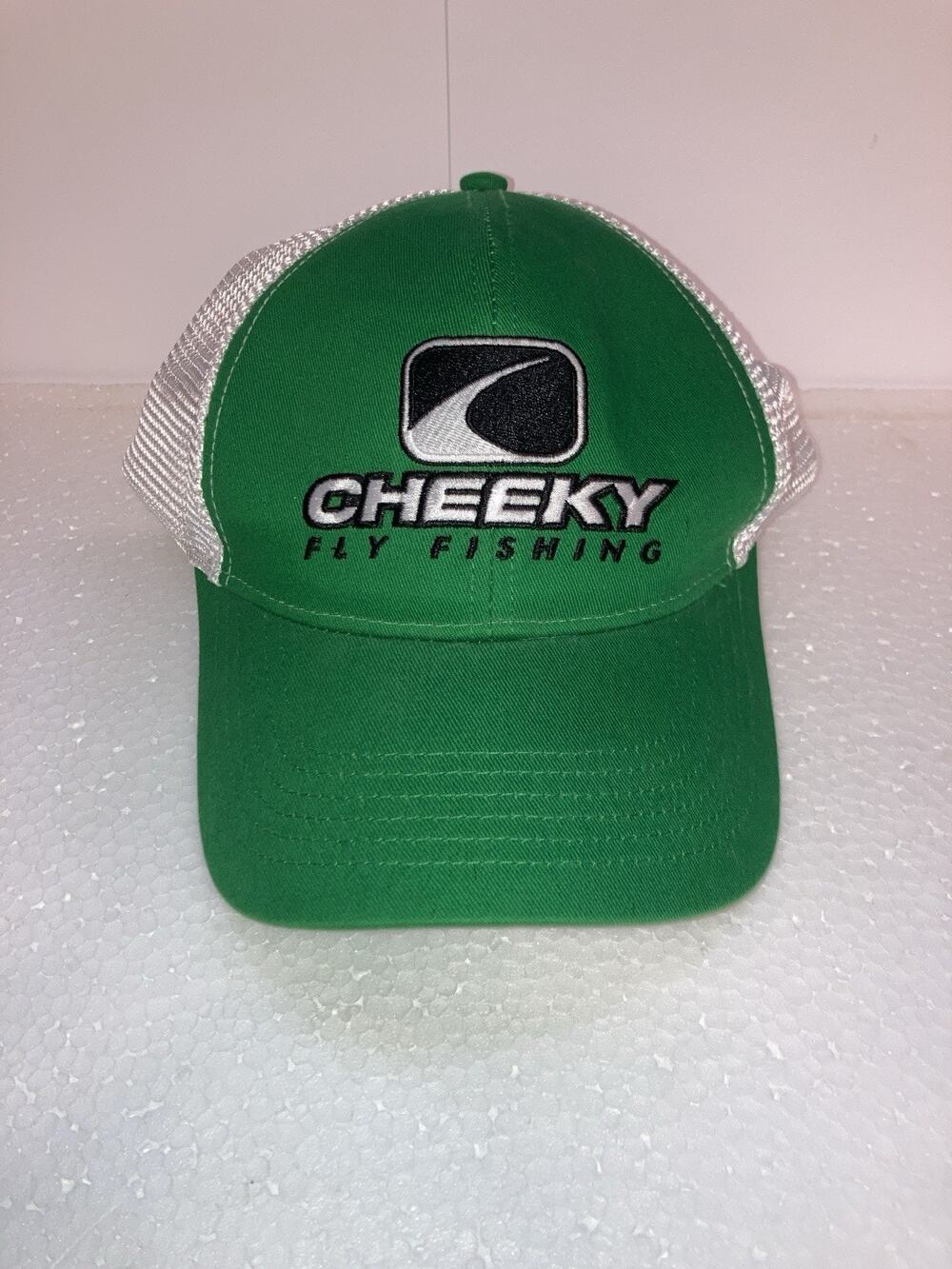CHEEKY FLY FISHING Kelly Green Soft Mesh Back Trucker Baseball Cap NEW W/O Tags!